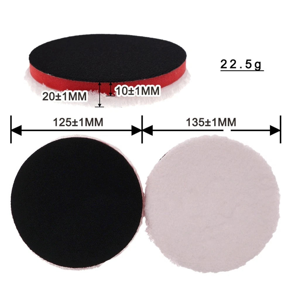 Set of 4 Car Polishing Pads for Automotive Care