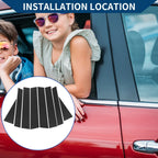 8 Pcs Car Pillar Window Trim Covers for Honda CR-V (2017-2023) Black Carbon Fiber