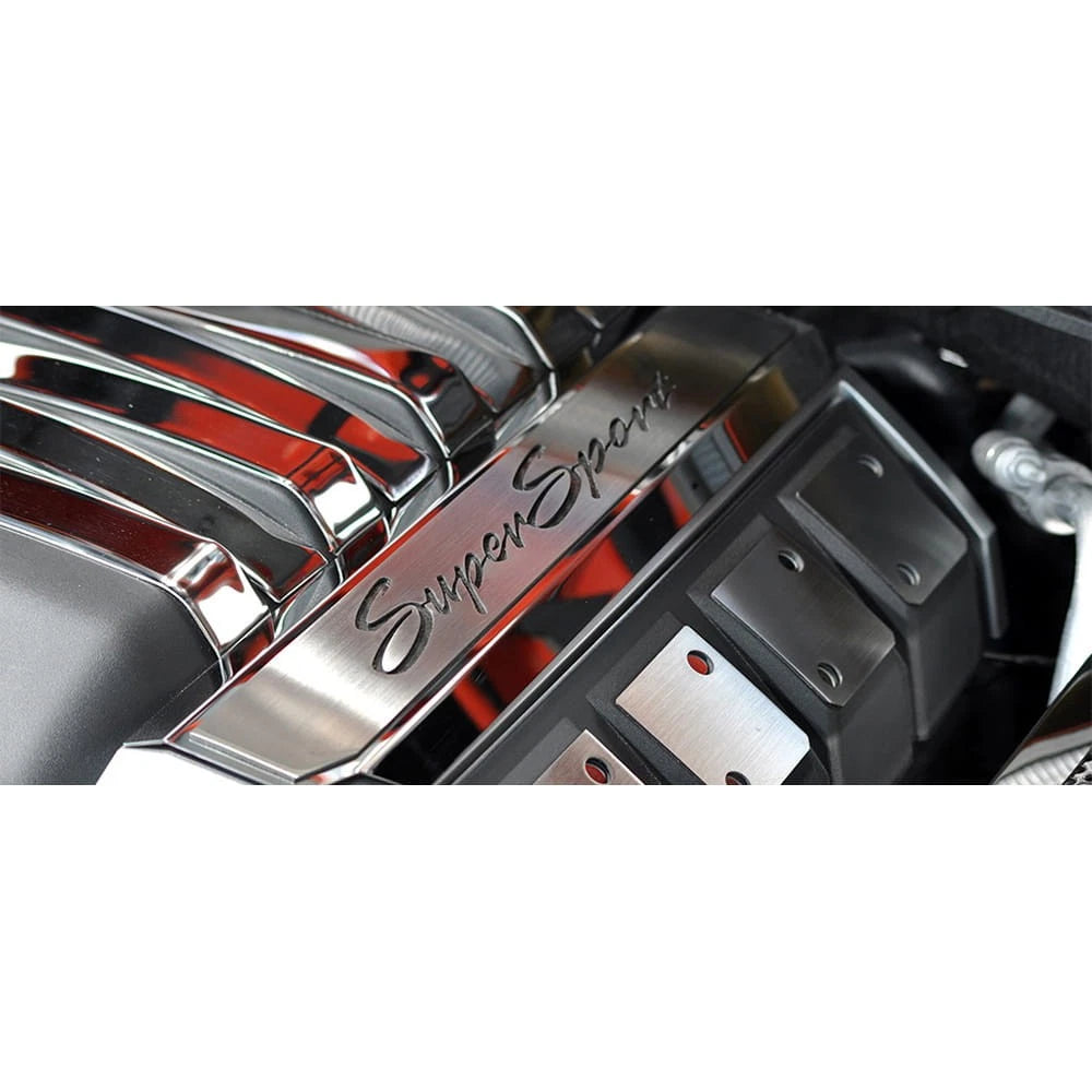 Fuel Rail Covers w/White CF Super Sport Inlay for 10-15 Camaro SS fits OE Shroud