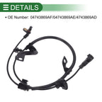 ABS Wheel Speed Sensor No. 04743869AF for Dodge Journey (2009–2020)