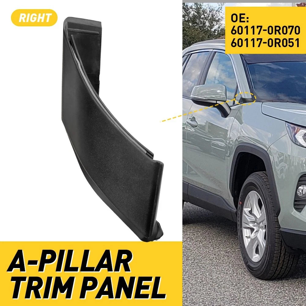 Right A-Pillar Trim Panel Cover for Toyota RAV4 (2019–2023) 60117-0R070 Black