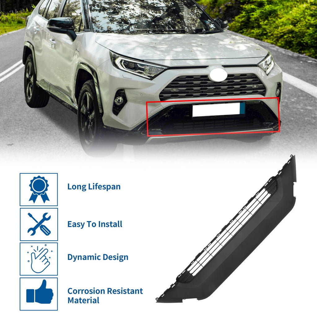 Front Hood Bumper Grille for Toyota RAV4 (2019–2022) No.531130R090 Black