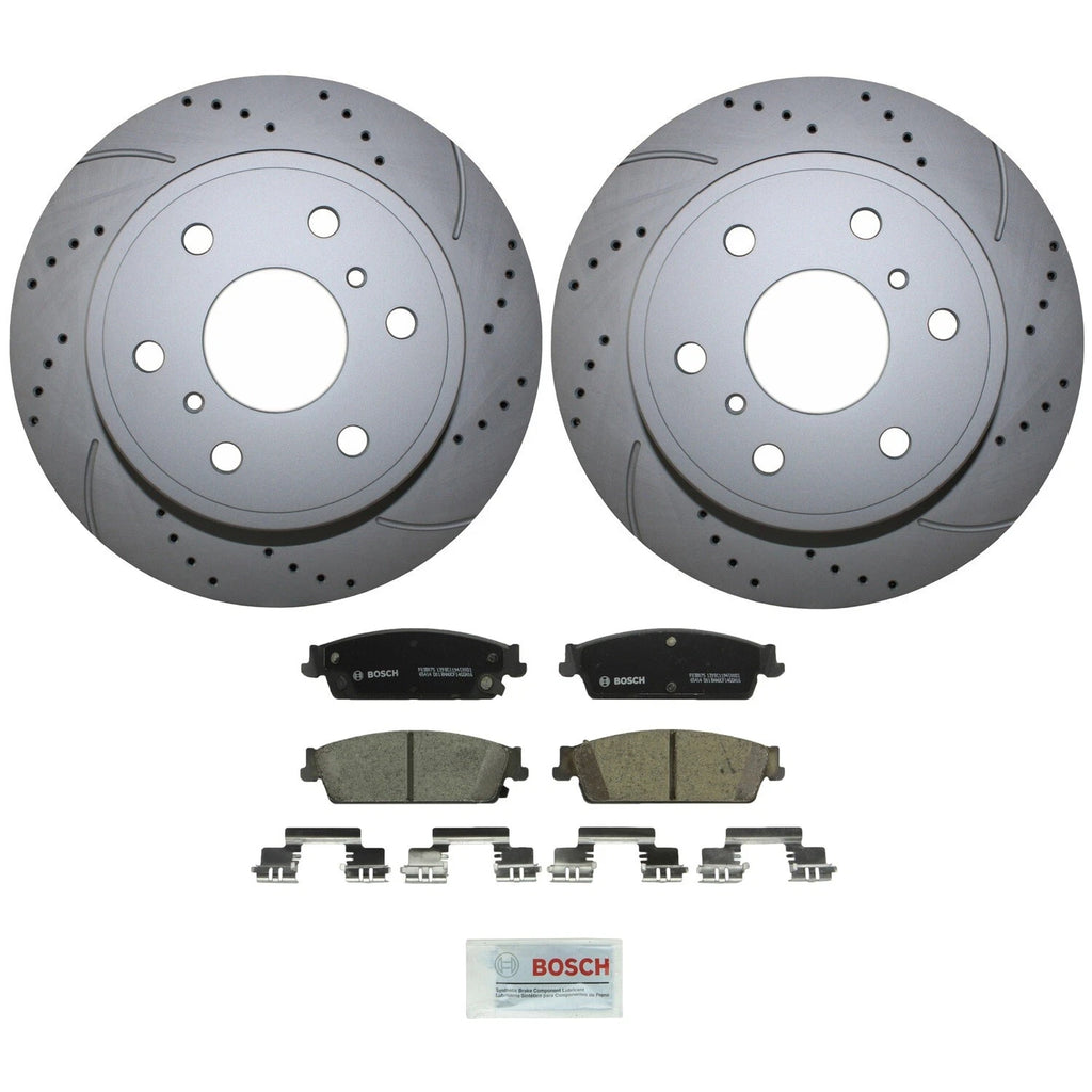 Rear Brake Kit with 345mm Rotors & Bosch Ceramic Pads for Cadillac Chevrolet GMC