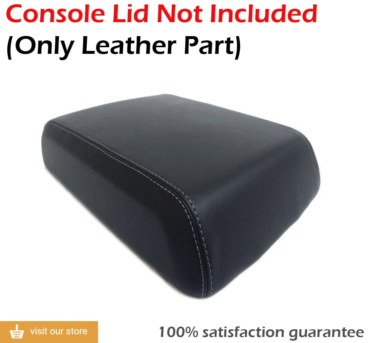 Center Console Armrest Cover for Ford F250 (1999–2010) - Gray Stitch