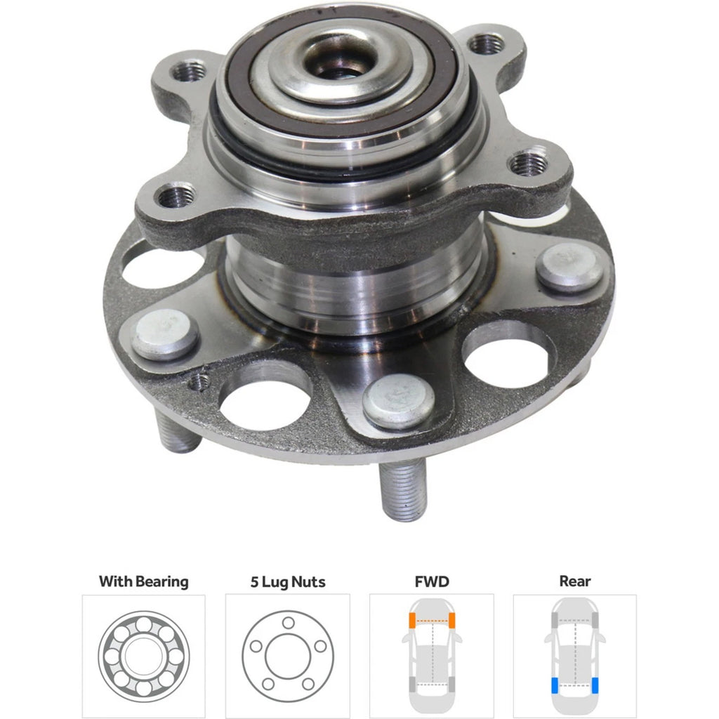 Set of 2 Wheel Hubs for Acura CSX