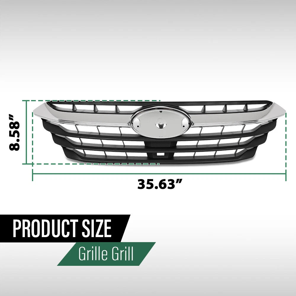 Front Bumper Upper Grille for Subaru Legacy (2020–2022) Black Chrome