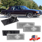 Set of 4 Clear Front & Rear Side Marker Light Lens for Oldsmobile Cutlass (1981–1988)