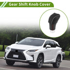 1 Pc Gear Shift Knob Cover for Lexus RX350 (2023–2024) Black Gray Faux Leather