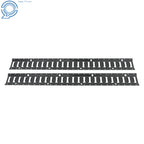 Set of 6 E Track Tie Down Rails for Trailers Vans (Powder-Coat Black)