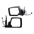 Power Mirror Set for Jeep Liberty (2008–2012) Textured Black Manual Folding