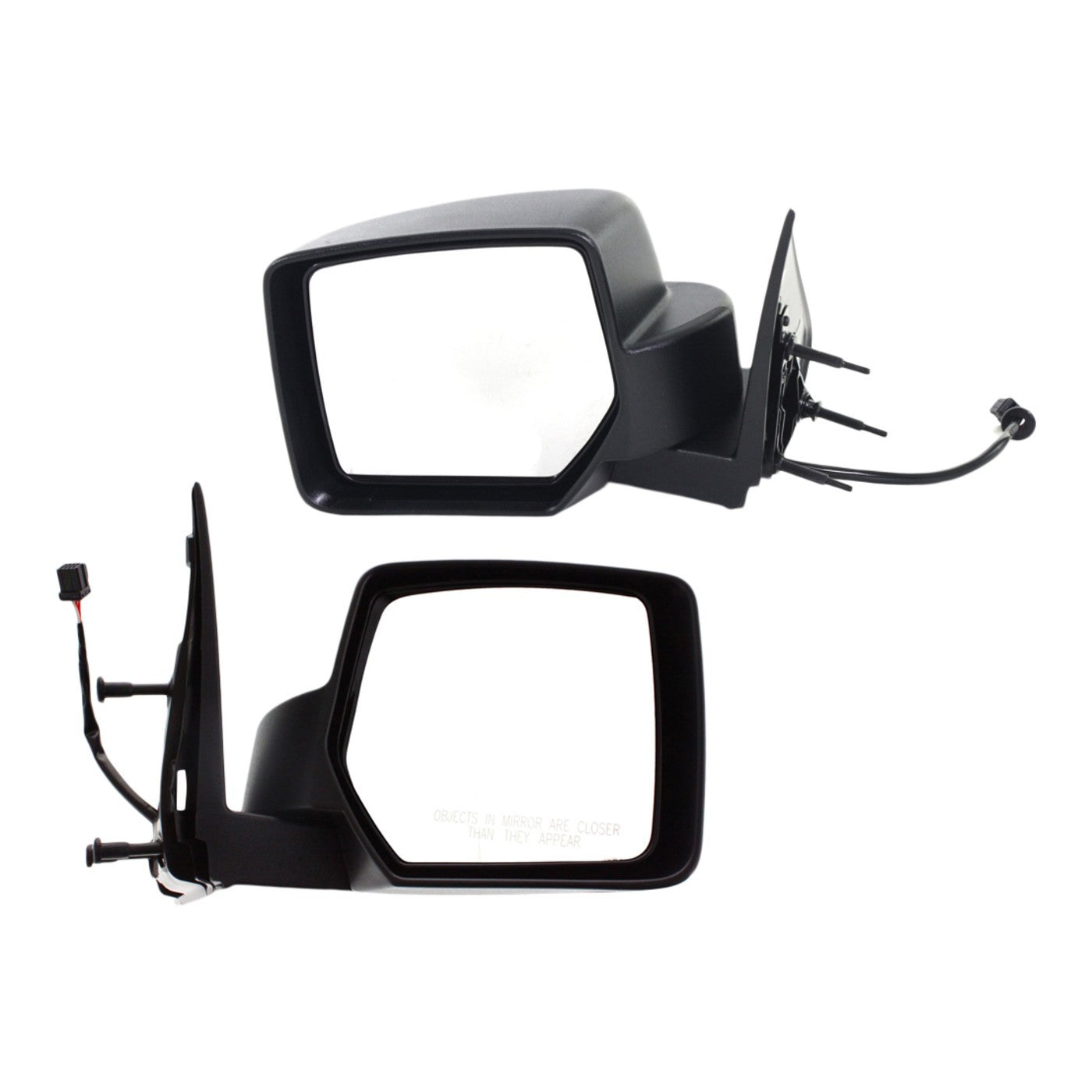 Power Mirror Set for Jeep Liberty (2008–2012) Textured Black Manual Folding