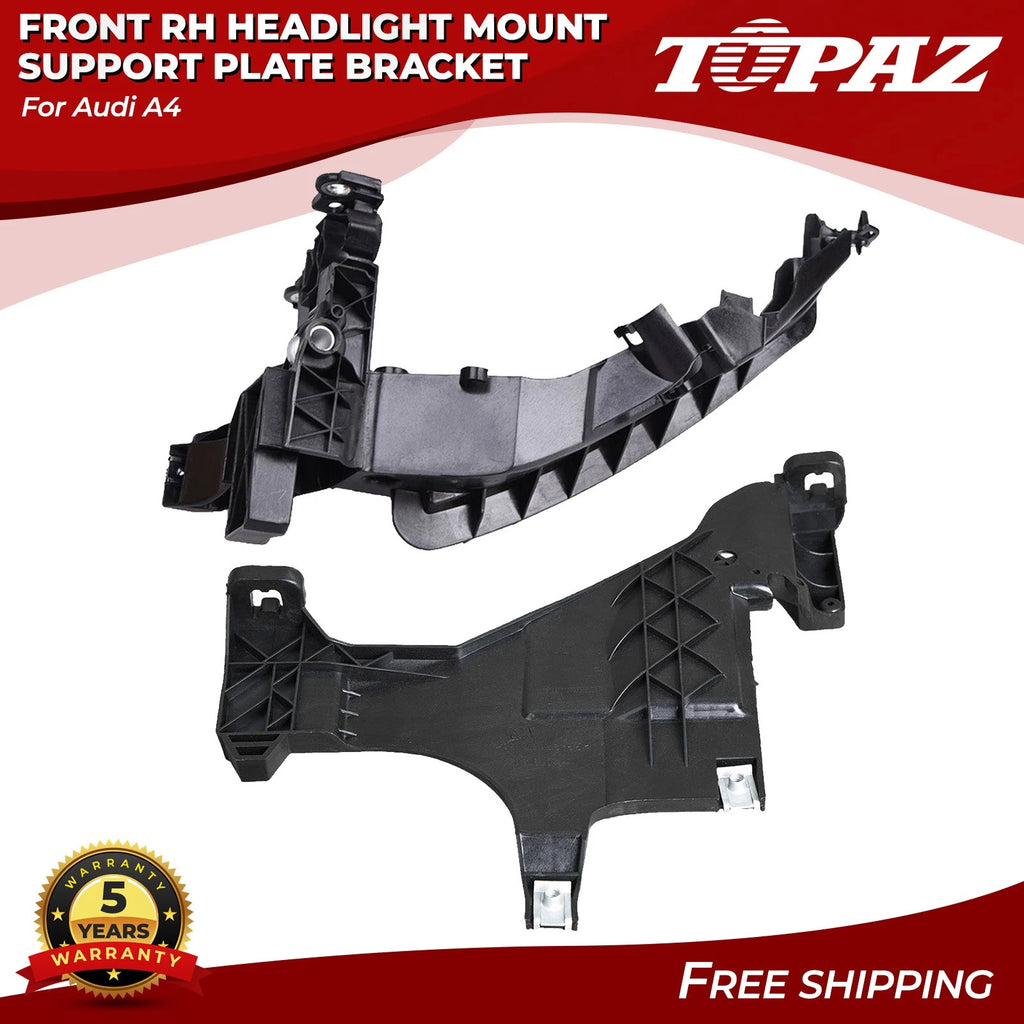 2X Front Right Headlight Mount Support Plate Bracket for Audi A4 (1996–2001)