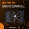 Radiator Cooling Fan Assembly for Toyota Crown/RAV4/Venza (2019–2023) 16360F0090