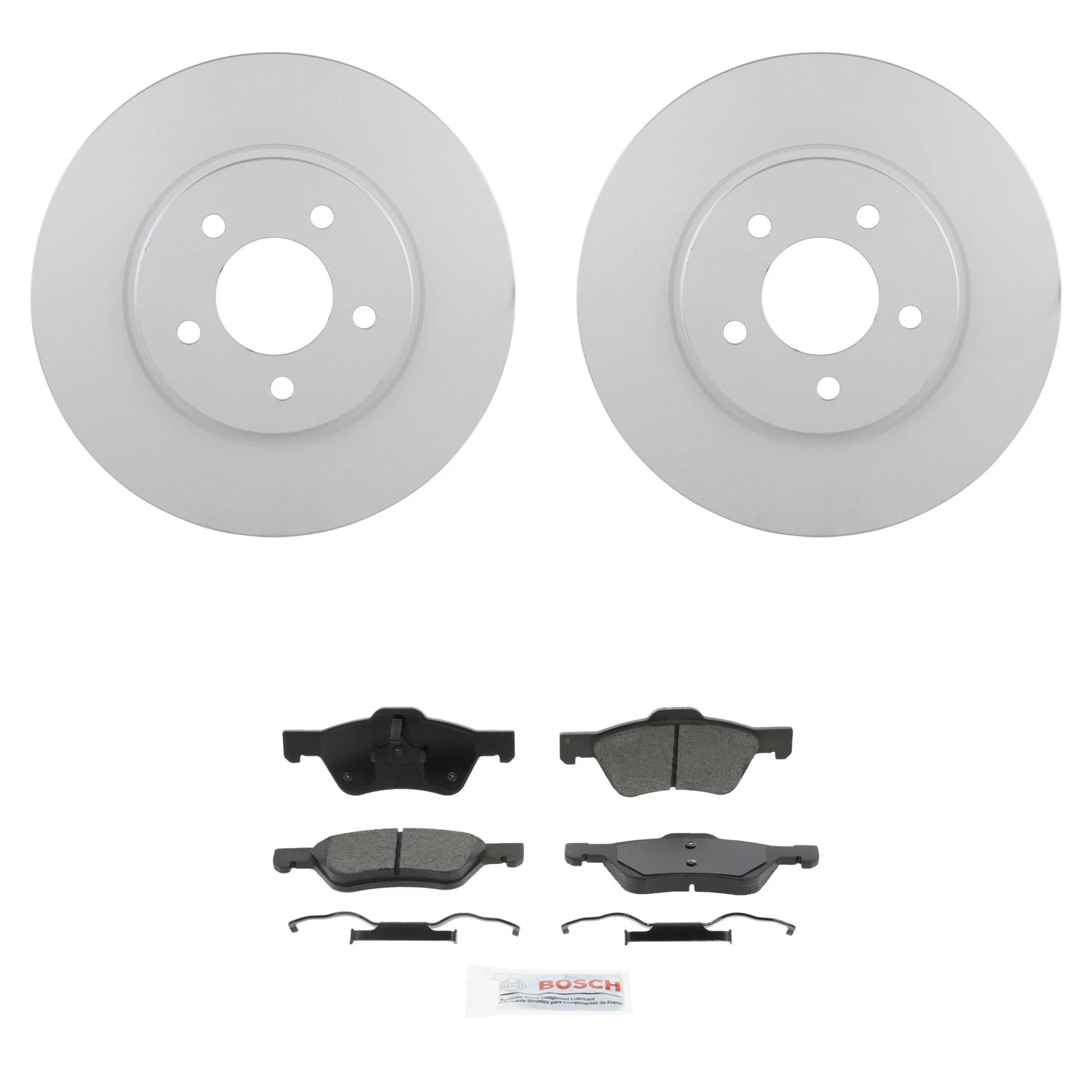 Bosch Front Vented Rotors & Blue Ceramic Brake Pads for Ford Escape
