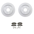 Set of 2 Bosch Rear Disc Brake Rotors & Semi-Met Brake Pads for Express 1500, Yukon