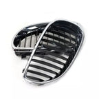 Pair Chrome/Black Front Grille for BMW 5-Series E60/E61 (2004–2009)