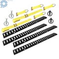 Set of 16 Heavy-Duty Ratchet Straps with O-Rings for Secure Tie-Downs