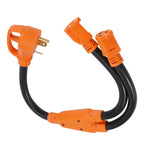 30A to 2x15A Copper Wire RV Generator Y Adapter for MXR3500 MXR3800 MXR5000IE
