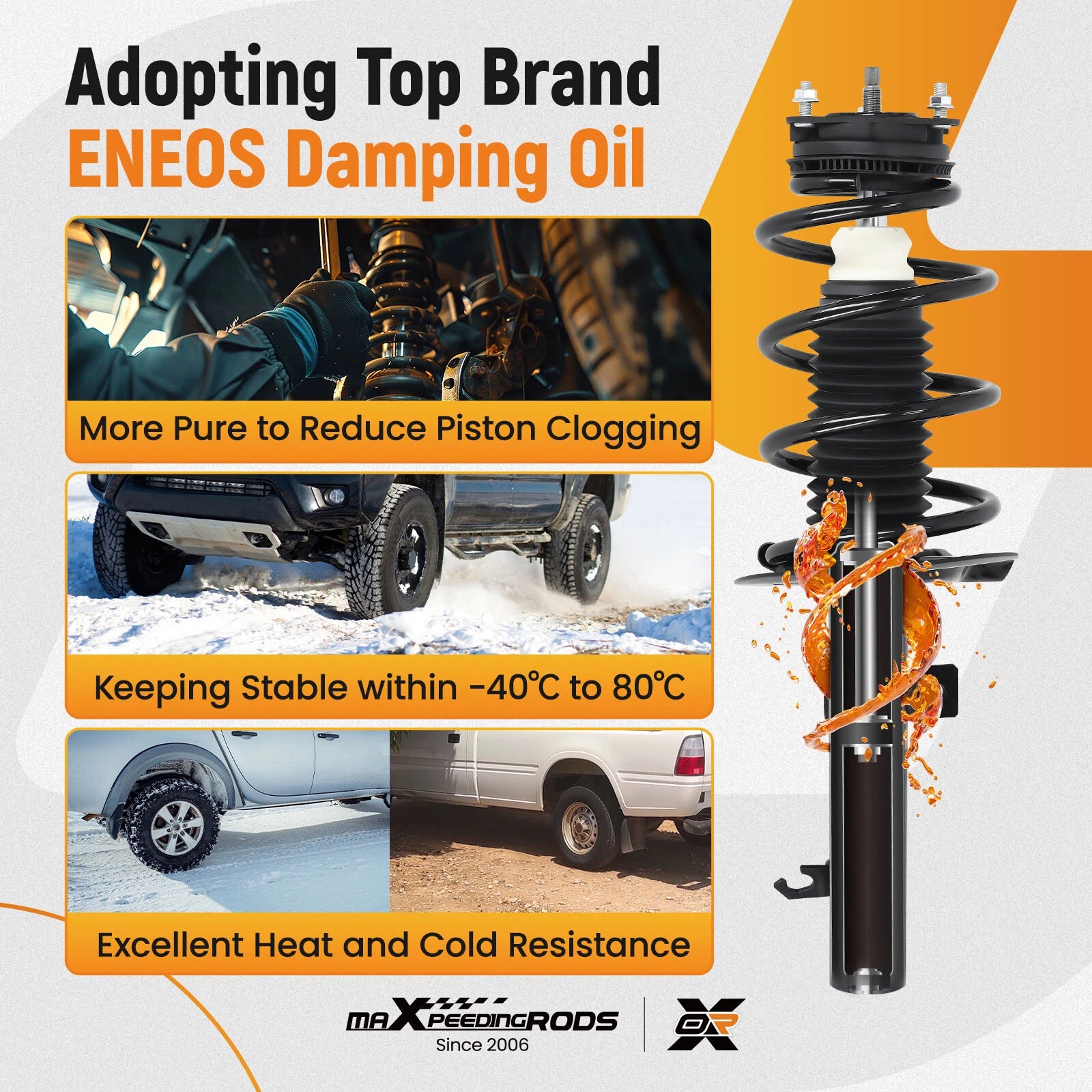 2X Front Complete Struts for Ford Focus (2008-2011)