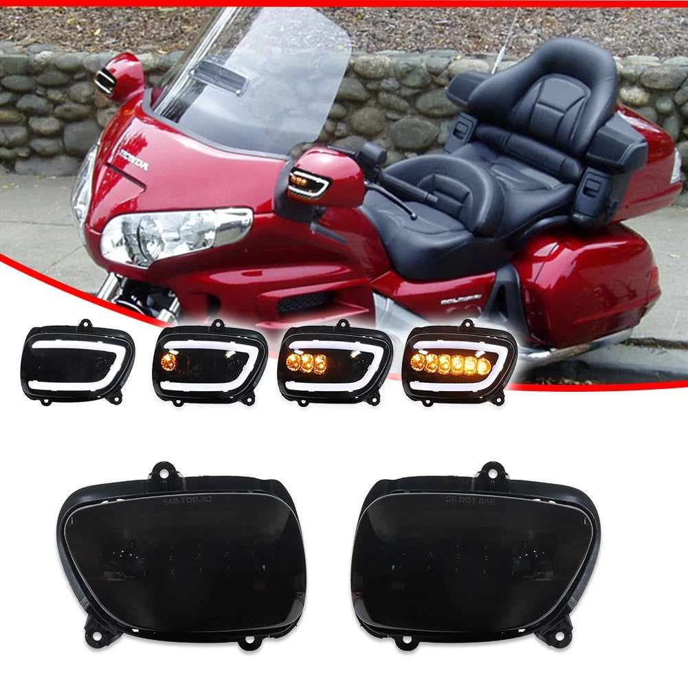 Smoke Switchback LED Turn Signal Lights for Honda Goldwing 1800 (2001–2017)