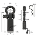 Anti-Theft Shackle Hitch Receiver for Trucks Off Road (2" Solid Steel)