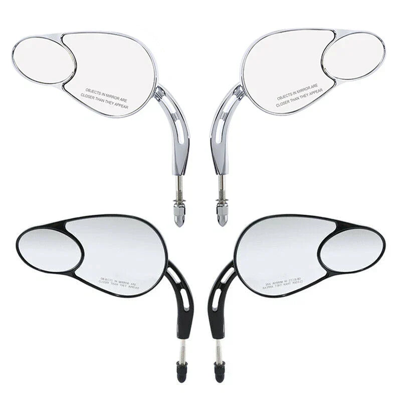 Black/Chrome Rear-View Mirrors for Harley Softail, Touring, Sportster 883-1200