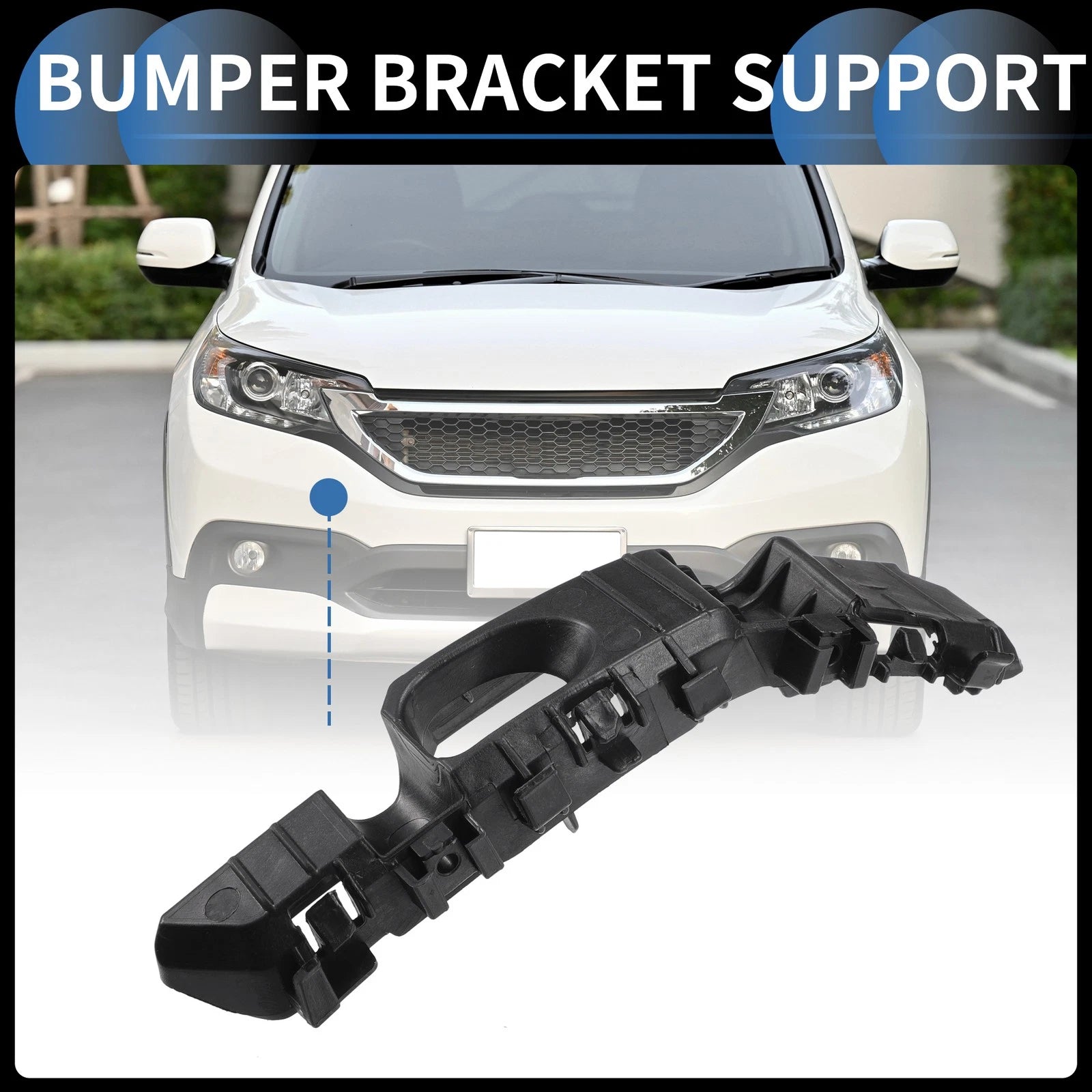 1pc Right Front Bumper Retainer Bracket for Hyundai Tucson (2022–2023) Black ABS
