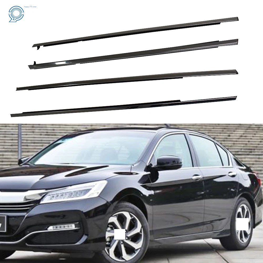 Set of 4 Chrome Outside Window Moulding Weatherstrip Trim for Accord (2003–2007)