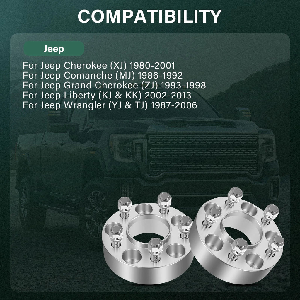 4X 1.5" Hub Centric Wheel Spacers 5x4.5 1/2"x20 for Jeep Grand Cherokee (1993–1998)