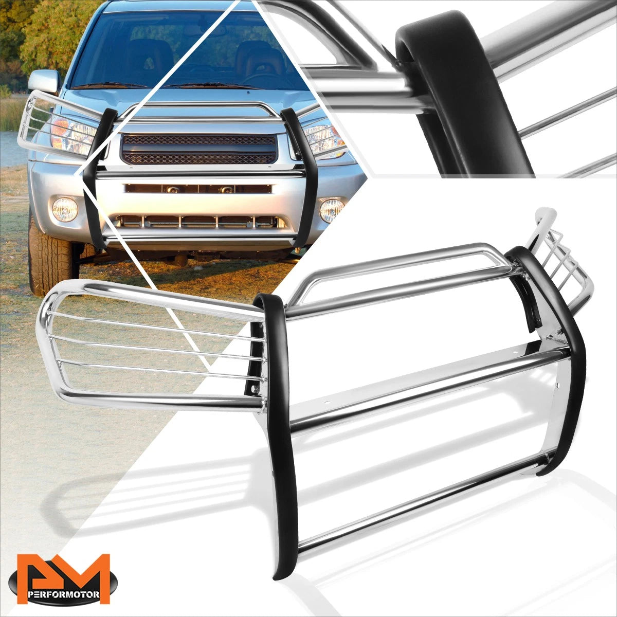 Stainless Steel Front Bumper Brush Grille Guard Chrome for RAV4 (2001–2005)