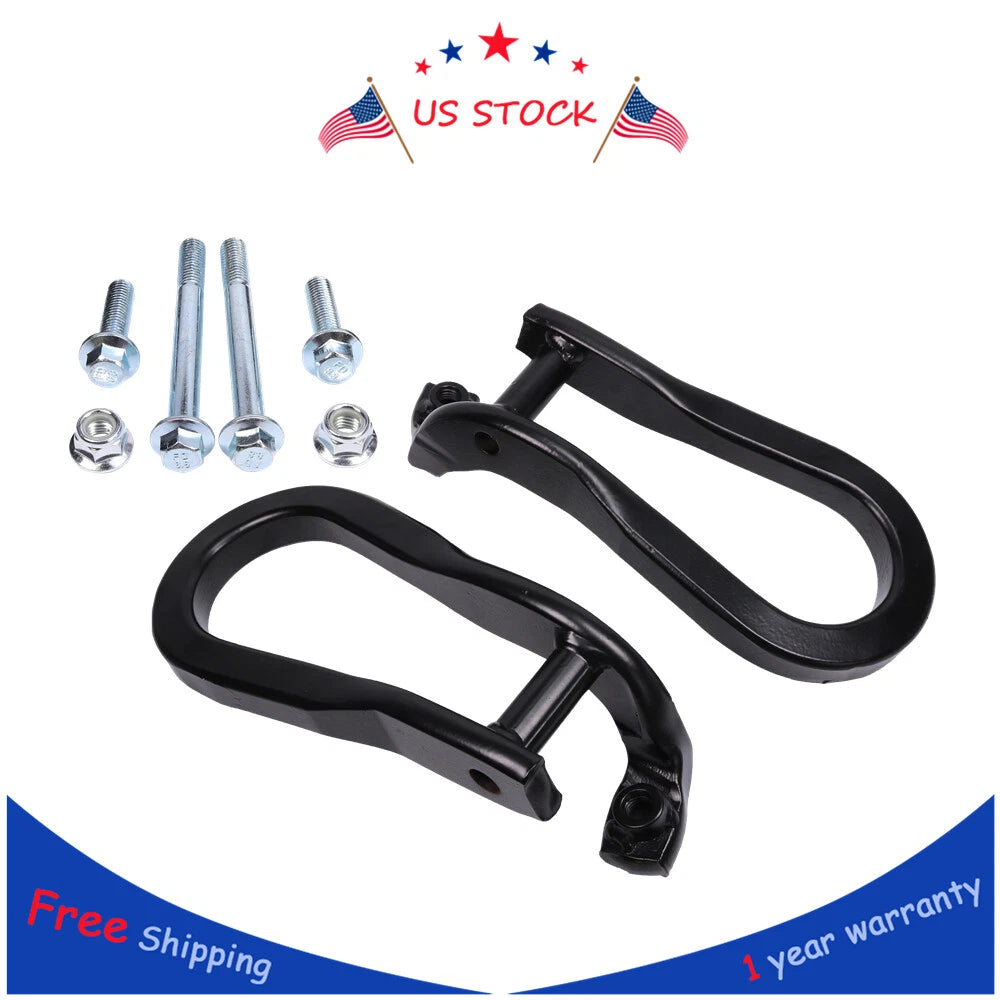 Set of 2 Black Tow Hooks for 2015–2019 Silverado GMC Sierra 2500HD 3500HD