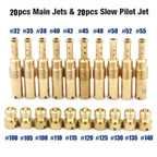 20Pcs Main & Slow Jets for PWK Keihin OKO CVK PE Carburetor