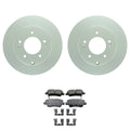 Set of 2 Bosch QuietCast Rear Rotors & Akebono ProACT Pads for Sonata (2015–2019)
