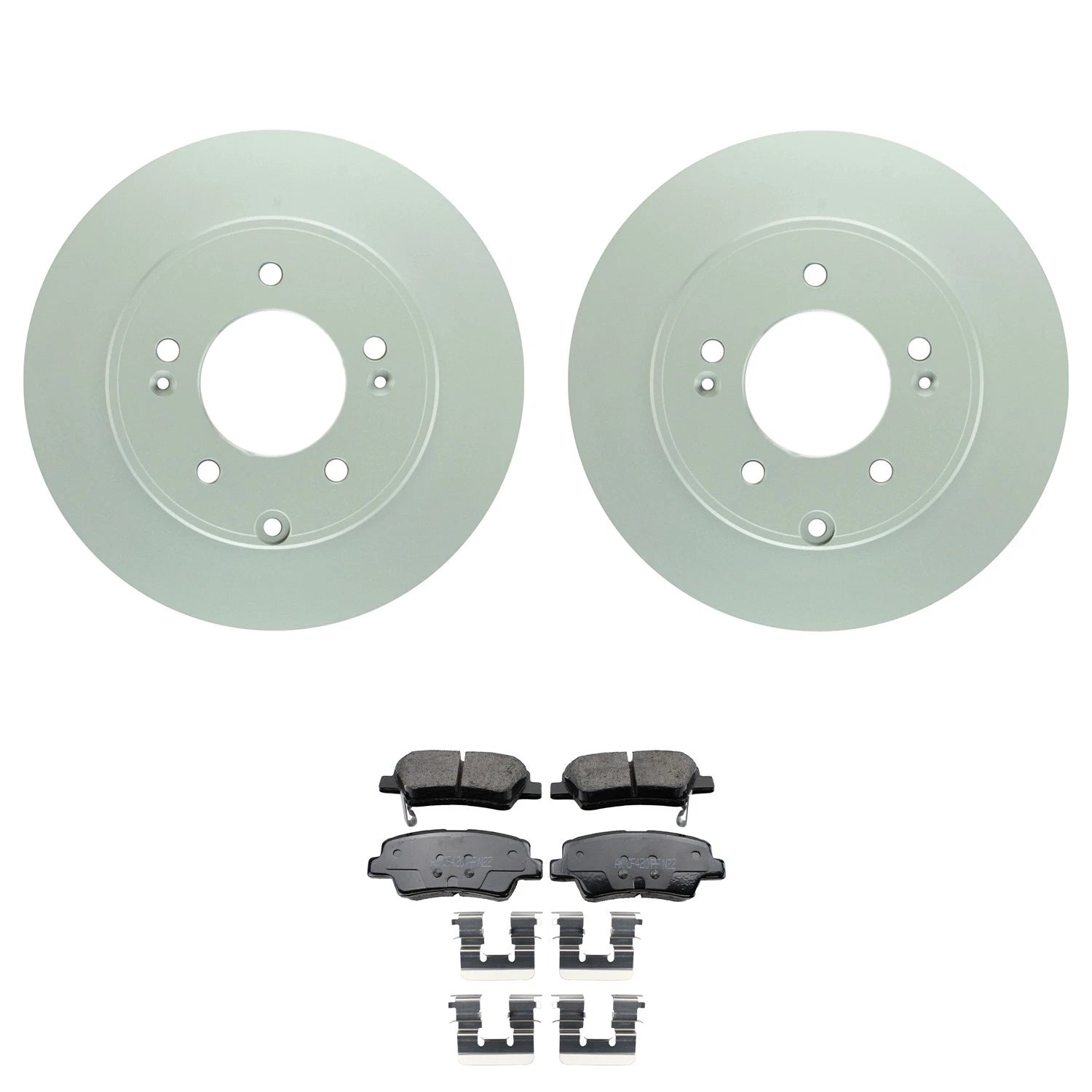 Set of 2 Bosch QuietCast Rear Rotors & Akebono ProACT Pads for Sonata (2015–2019)