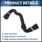HVAC Heater Hose Rubber Black for BMW X5 3.0i (2001 - 2006)