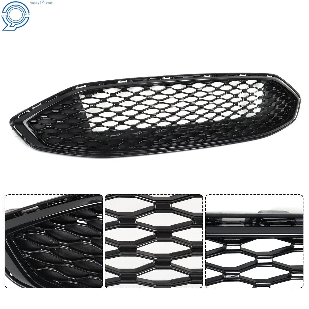 Front Bumper Mesh Grill for Ford Fusion (2017–2018) Glossy Black