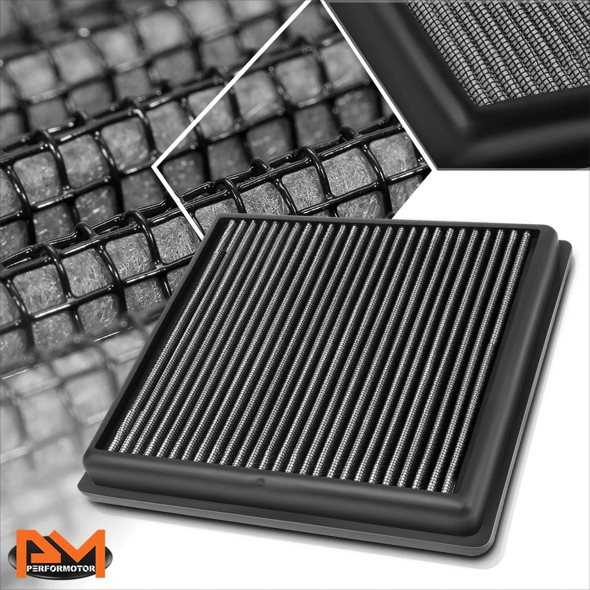 Reusable High Flow Air Filter Panel for VW Polo/Golf/Jetta 1.6L L4 (2014–2017)