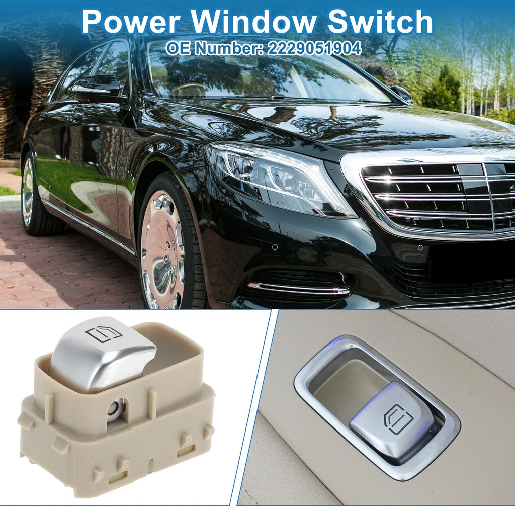Power Window Switch for Mercedes-Benz E300 S400 S500 S600 (No. 2229051904) Beige