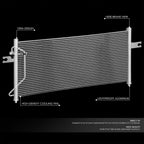 A/C Condenser for Nissan Frontier Xterra 1998–2002 (2.4L 3.3L OE Style)