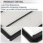 2X Engine Cabin Air Filter Combo No.281132W100 for Hyundai Santa Fe (2013–2018)