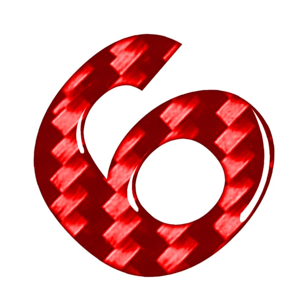 Carbon Red Door Wall Window Badge Emblem Decals Stickers #9 for