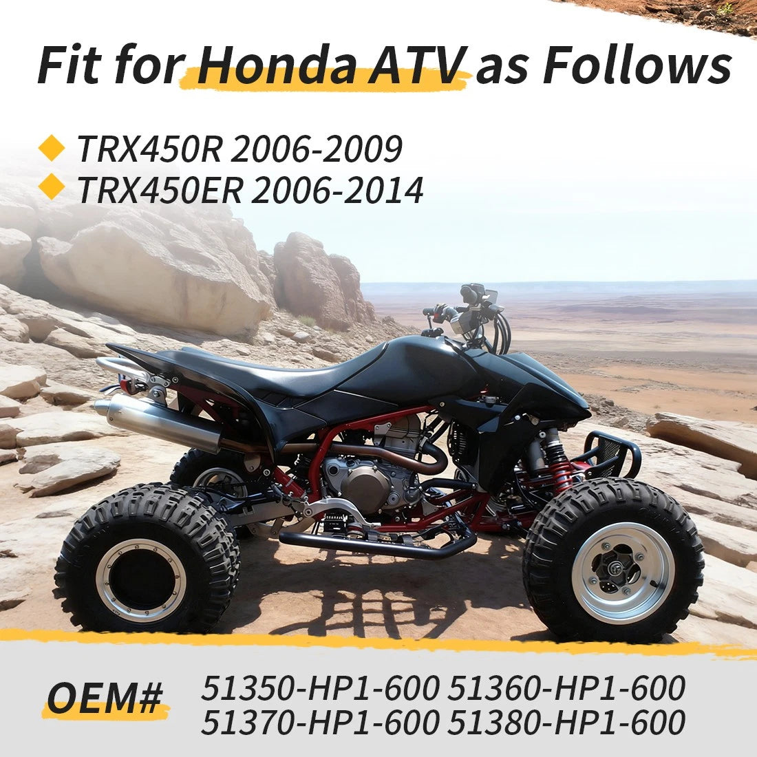 Adjustable A-Arm Ball Joints for Honda TRX450R TRX450ER (2006–2014) 51350-HP1-600