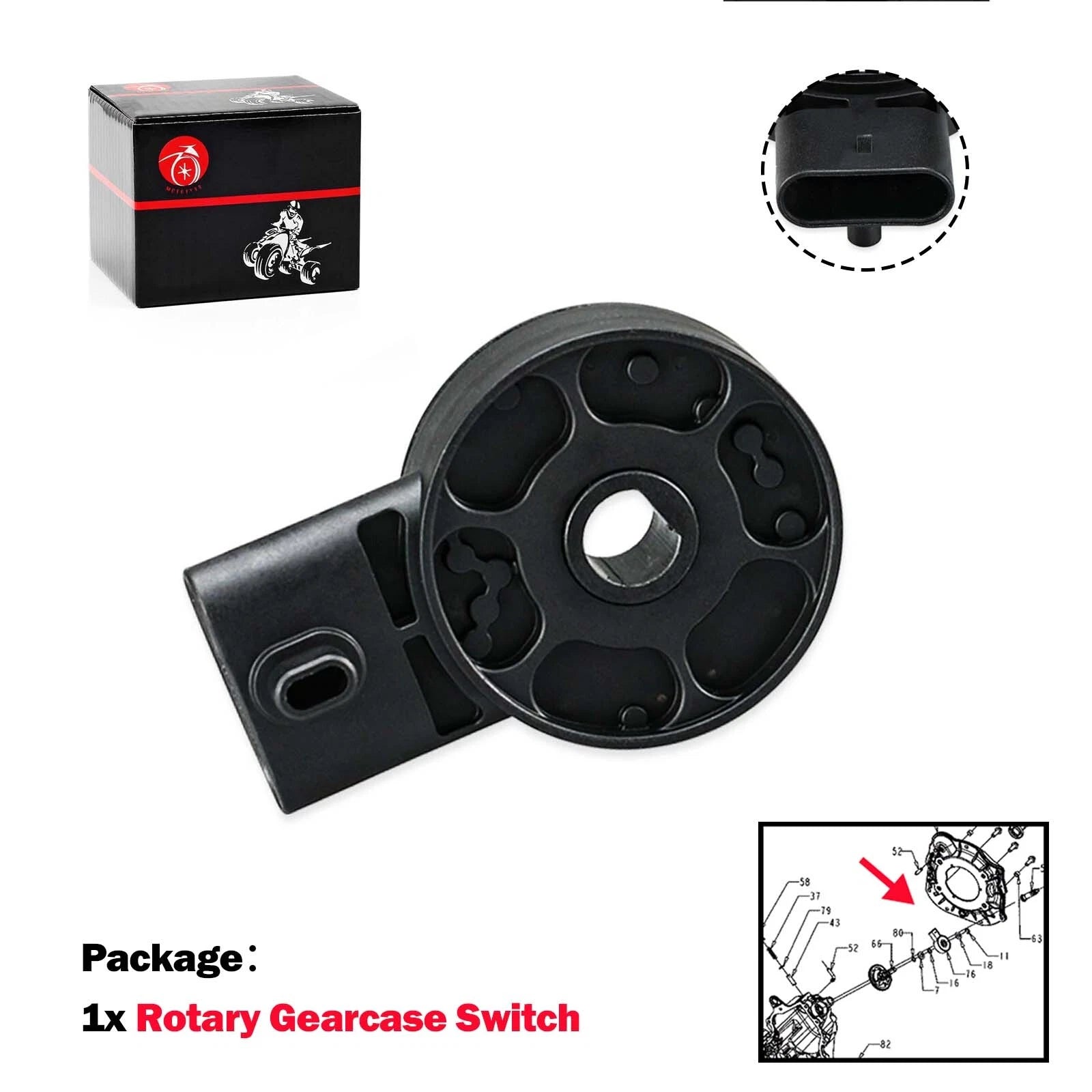 Rotary Gearcase Switch 6 Pin for Polaris ATP 330 500 (2004–2005) 3236115 3233835