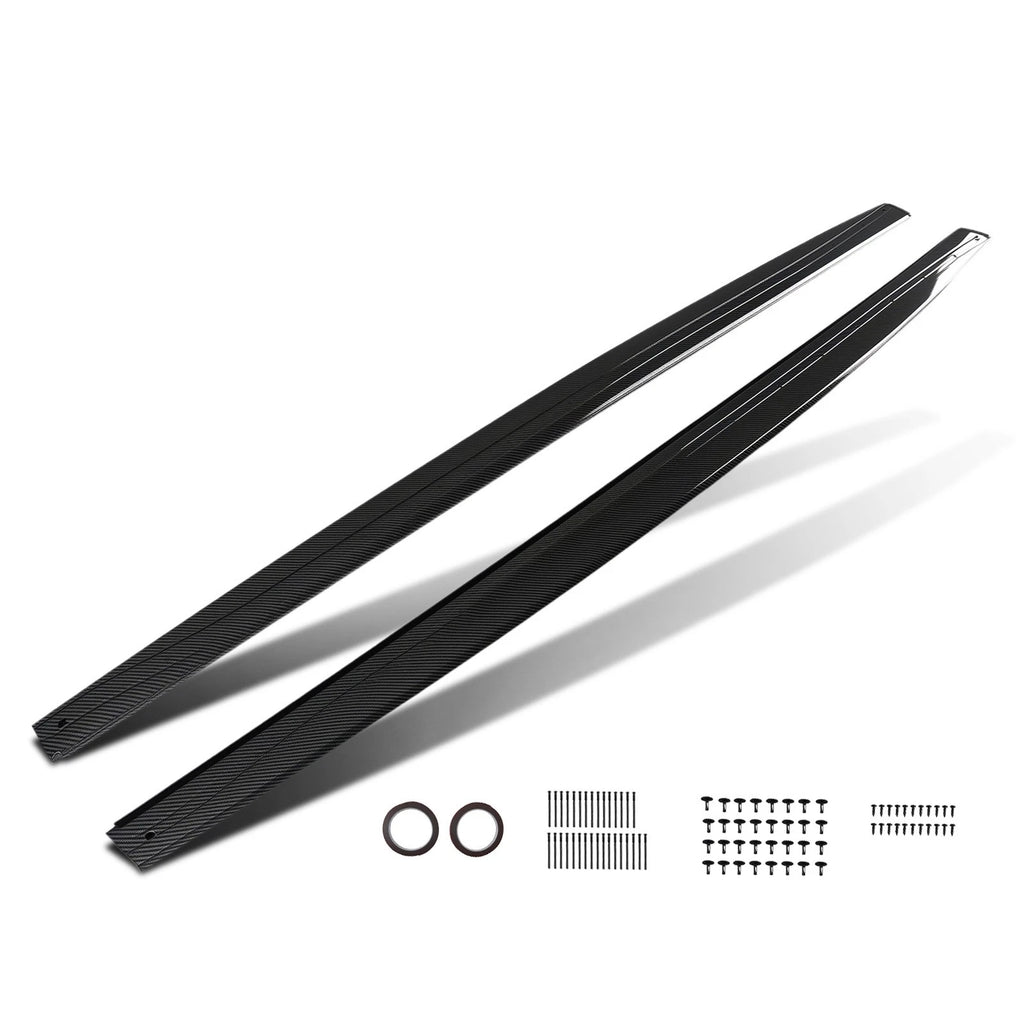 Set of 2 Extension Side Skirt Panels for BMW F32 F33 F36 4 Series (2014–2020) Carbon Look