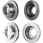 Brake Disc Set for Ford F-250 (2012) Front Rear Cross-drilled 4WD