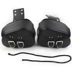 Black PU Leather Saddle Bags for Sportster Dyna Motorcycle