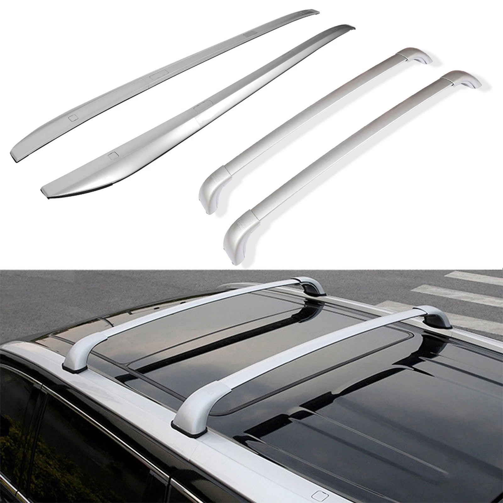Set of 2 Cross Bars Roof Rack for Toyota Highlander (2014–2019)