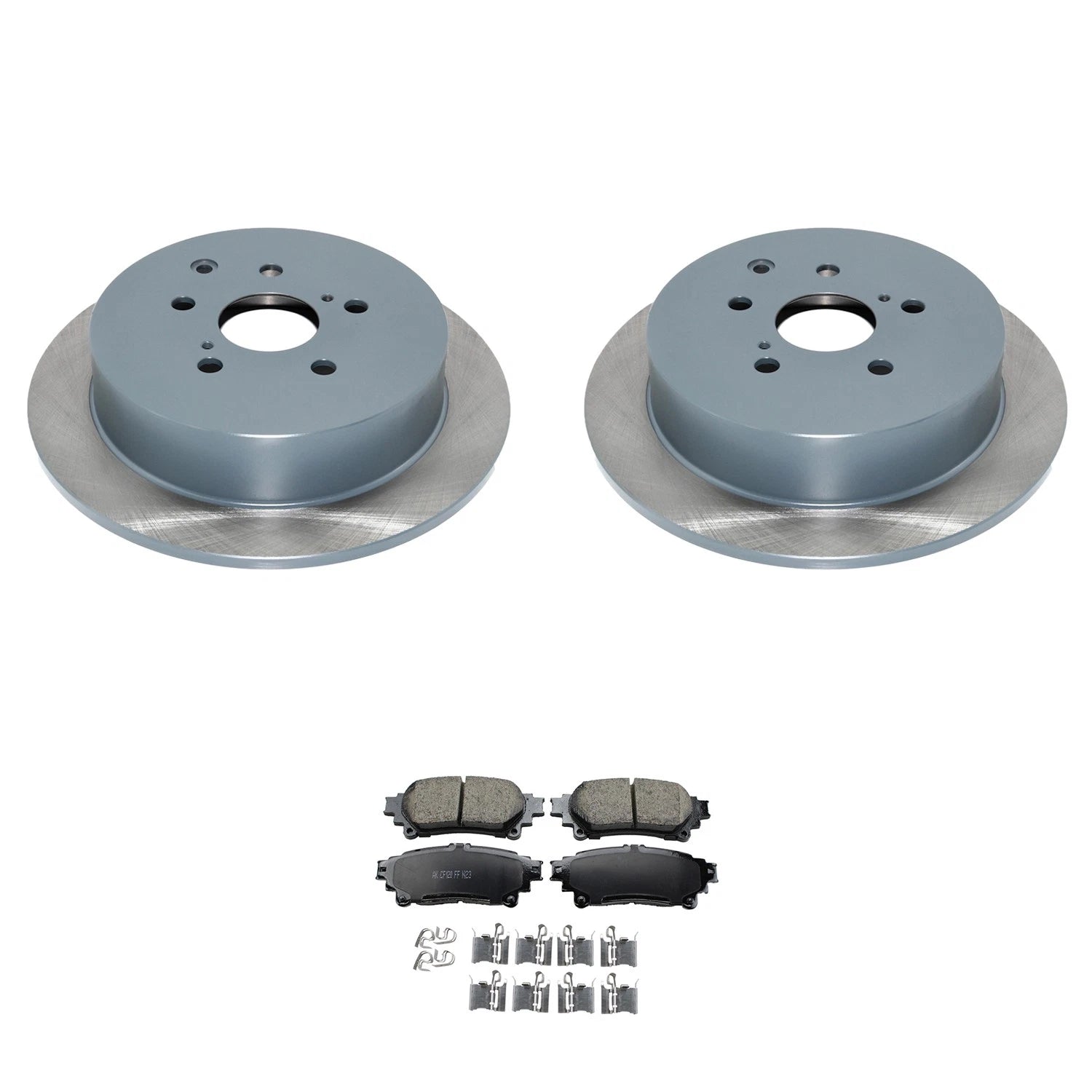 Set of 2 DuraGo Rear Rotors & Akebono ProACT Ceramic Pads for RX350 Sienna (2006–2022)