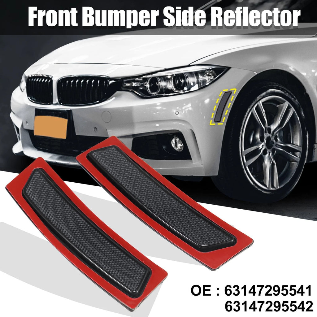 Pair of Bumper Reflectors for BMW F30 340i (2012–2019) 63147295541 63147295542 Smoky Black