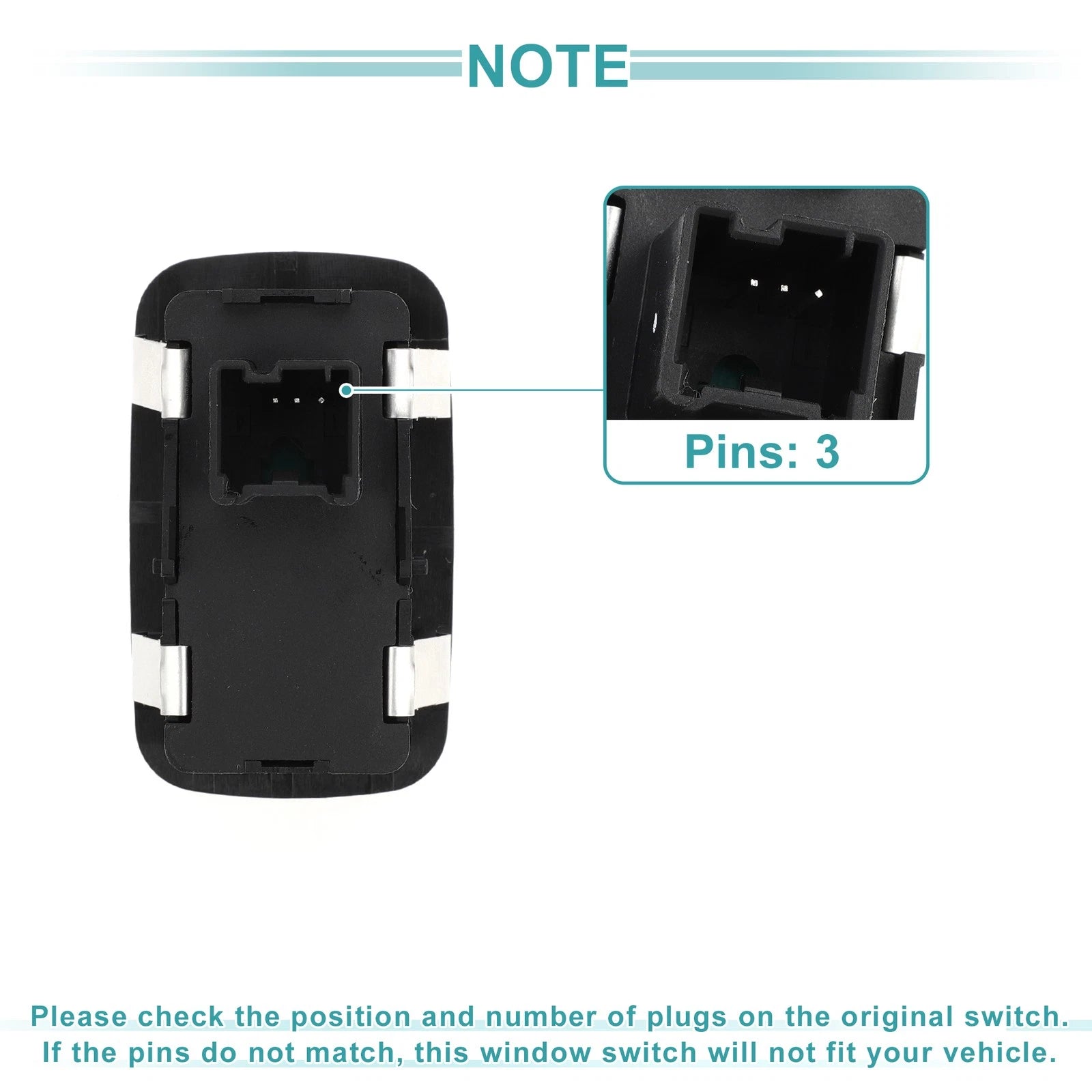 Rear Power Window Switch for Chrysler Town & Country, Dodge (No. 4602927AA)